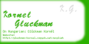 kornel gluckman business card